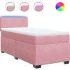 Box spring postel s matrací 90x190 cm samet [3288484] (Barva Modrá)