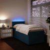 Box spring postel s matrací 90x190 cm samet [3288484] (Barva Modrá)