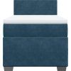 Box spring postel s matrací 90x190 cm samet [3288484] (Barva Modrá)