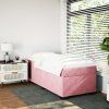 Box spring postel s matrací tmavě 90x190 cm samet [3285256] (Barva Růžová)