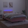 Box spring postel s matrací a LED 120x190 cm samet [3270180] (Barva Tmavě zelená)