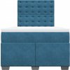 Box spring postel s matrací 120x190 cm samet [3293171] (Barva Tmavě šedá)