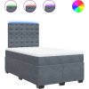 Box spring postel s matrací 120x190 cm samet [3293171] (Barva Tmavě šedá)