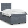 Box spring postel s matrací 120x190 cm samet [3293159] (Barva Tmavě šedá)