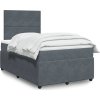 Box spring postel s matrací 120x190 cm samet [3292281] (Barva Tmavě šedá)