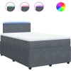 Box spring postel s matrací 120x190 cm samet [3289981] (Barva Tmavě šedá)