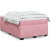Box spring postel s matrací 120x190 cm samet [3285270] (Barva Tmavě šedá)