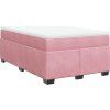 Box spring postel s matrací 120x190 cm samet [3285270] (Barva Tmavě šedá)