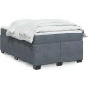 Box spring postel s matrací 120x190 cm samet [3285270] (Barva Tmavě šedá)