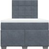 Box spring postel s matrací 120x190 cm samet [3290858] (Barva Světle šedá)