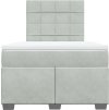 Box spring postel s matrací 120x190 cm samet [3290858] (Barva Světle šedá)