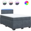 Box spring postel s matrací 120x190 cm samet [3288552] (Barva Světle šedá)