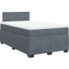 Box spring postel s matrací 120x190 cm samet [3288552] (Barva Světle šedá)