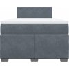 Box spring postel s matrací 120x190 cm samet [3288552] (Barva Světle šedá)