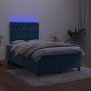 Box spring postel s matrací a LED 120x190 cm samet [3270334] (Barva Růžová)