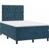 Box spring postel s matrací a LED 120x190 cm samet [3270334] (Barva Růžová)