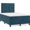 Box spring postel s matrací a LED 120x190 cm samet [3270334] (Barva Růžová)
