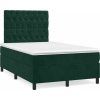 Box spring postel s matrací a LED 120x190 cm samet [3270334] (Barva Růžová)