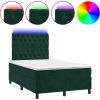 Box spring postel s matrací a LED 120x190 cm samet [3270334] (Barva Růžová)