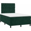 Box spring postel s matrací a LED 120x190 cm samet [3270334] (Barva Růžová)