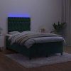 Box spring postel s matrací a LED 120x190 cm samet [3270334] (Barva Růžová)