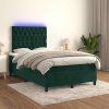 Box spring postel s matrací a LED 120x190 cm samet [3270334] (Barva Růžová)