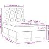 Box spring postel s matrací a LED 120x190 cm samet [3270334] (Barva Růžová)