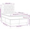 Box spring postel s matrací a LED 120x190 cm samet [3270334] (Barva Růžová)