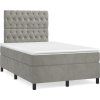 Box spring postel s matrací a LED 120x190 cm samet [3270334] (Barva Růžová)