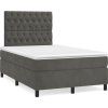 Box spring postel s matrací a LED 120x190 cm samet [3270334] (Barva Růžová)