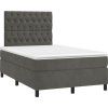 Box spring postel s matrací a LED 120x190 cm samet [3270334] (Barva Růžová)