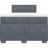 Box spring postel s matrací 120x190 cm samet [3286260] (Barva Černá)
