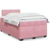 Box spring postel s matrací 120x190 cm samet [3286260] (Barva Černá)