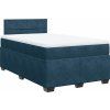 Box spring postel s matrací 120x190 cm samet [3286260] (Barva Černá)