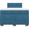 Box spring postel s matrací 120x190 cm samet [3286274] (Barva Modrá)