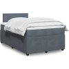 Box spring postel s matrací 120x190 cm samet [3287681] (Barva Tmavě šedá)