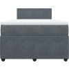 Box spring postel s matrací 120x190 cm samet [3287681] (Barva Tmavě šedá)