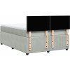 Box spring postel s matrací 140x190 cm samet [3287734] (Barva Světle šedá)