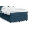 Box spring postel s matrací 140x190 cm samet [3287734] (Barva Světle šedá)