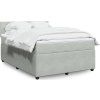 Box spring postel s matrací 140x190 cm samet [3287734] (Barva Světle šedá)