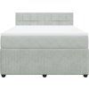 Box spring postel s matrací 140x190 cm samet [3287734] (Barva Světle šedá)