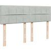 Box spring postel s matrací 140x190 cm samet [3287734] (Barva Světle šedá)