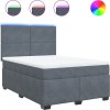 Box spring postel s matrací 140x190 cm samet [3293200] (Barva Světle šedá)