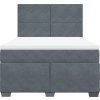 Box spring postel s matrací 140x190 cm samet [3293200] (Barva Světle šedá)