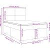 Box spring postel s matrací 140x190 cm samet [3293200] (Barva Světle šedá)