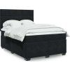 Box spring postel s matrací 140x190 cm samet [3293207] (Barva Tmavě šedá)