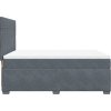 Box spring postel s matrací 140x190 cm samet [3293207] (Barva Tmavě šedá)