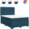 Box spring postel s matrací 140x190 cm samet [3293207] (Barva Tmavě šedá)