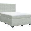 Box spring postel s matrací 140x190 cm samet [3293207] (Barva Tmavě šedá)