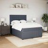 Box spring postel s matrací tmavě 140x190 cm samet [3292334] (Barva Světle šedá)